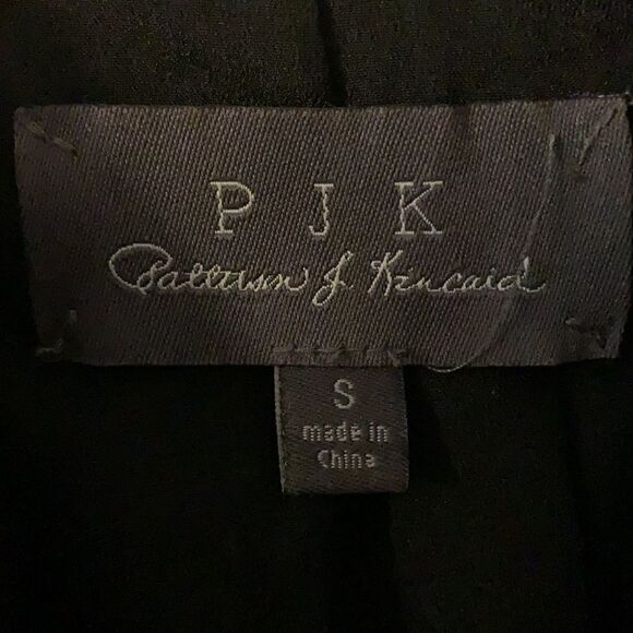 𝅺nwot PJK Patterson J Kincaid waterfall drape black leather jacket sz small - Picture 4 of 6